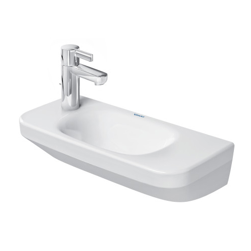 DuraStyle Handrinse basin, without overflow, with tap platform, underneath glazed 500 mm