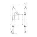 AXOR STARCK ORGANIC 2 HANDLE TALL BASIN MIXER - Image 2