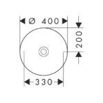 AXOR SUITE BASIN WASH BOWL 400 W/O TAP HOLE AND OVERFLOW - Image 2
