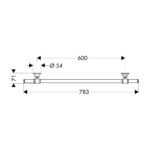 AXOR MONTREUX BATH TOWEL RAIL 600MM - Image 2