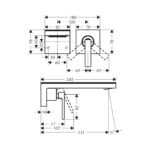 AXOR MYEDITION SINGLE LEVER WALL-MOUNTED BASIN MIXER W/ PLATE 245 MARBLE NERO MARQUINA - Image 2