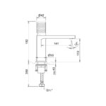 CRESTIAL LINEA BASIN MIXER 1/2 W/O WASTE SET CHROME FINISH - Image 2