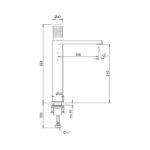 CRESTIAL LINEA BASIN MIXER W/O POP UP WASTE BRUSHED CHAMPAGNE FINISH - Image 2