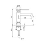 CRESTIAL DIAMANT BASIN MIXER W/O POP UP WASTE ,BRUSHED GUNMETAL FINISH - Image 2