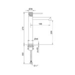 CRESTIAL DIAMANT BASIN MIXER W/O WASTE BRUSHED CHAMPAGNE - Image 2