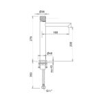 CRESTIAL TALL BASIN MIXER W/O WASTE BRUSHED NICKEL FINISH - Image 2