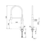 CRESTIAL LINEA SINK MIXER BRUSHED NICKEL FINISH - Image 2