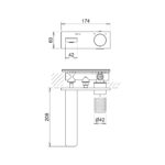 CRESTIAL LINEA CONCEALED BASIN MIXER, CHROME FINISH - Image 2
