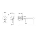 CRESTIAL DIAMANT CONCEALED BASIN MIXER BRUSHED NICKEL FINISH - Image 2