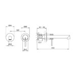 CRESTIAL DIAMANT CONCEALED BASIN MIXER BLACK FINISH - Image 2