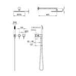 CRESTIAL DIAMANT CONCEALED SHOWER MIXER, BLACK FINISH C36927K - Image 2