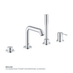 GROHE ESSENCE 4-HOLE BATH MIXER WITH CONCEALED BODY