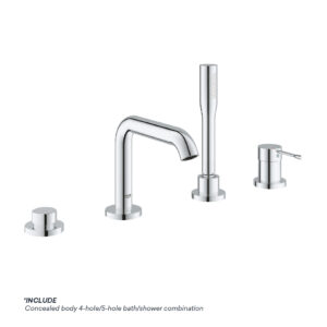 GROHE ESSENCE 4-HOLE BATH MIXER WITH CONCEALED BODY