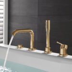 GROHE ESSENCE 4-HOLE BATH MIXER WITH CONCEALED BODY COOL SUNRISE FINISH - Image 2