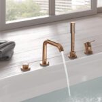 GROHE ESSENCE 4-HOLE BATH MIXER WITH CONCEALED BODY WARM SUNSET FINISH - Image 2