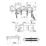 GROHE ESSENCE 4-HOLE BATH MIXER WITH CONCEALED BODY WARM SUNSET FINISH - Image 3