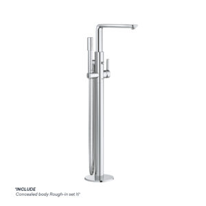 GROHE LINEARE S-LEVER BATH MIXER FLOORMOUNTED WITH CONCEALED BODY
