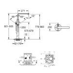 GROHE LINEARE S-LEVER BATH MIXER FLOORMOUNTED WITH CONCEALED BODY - Image 3