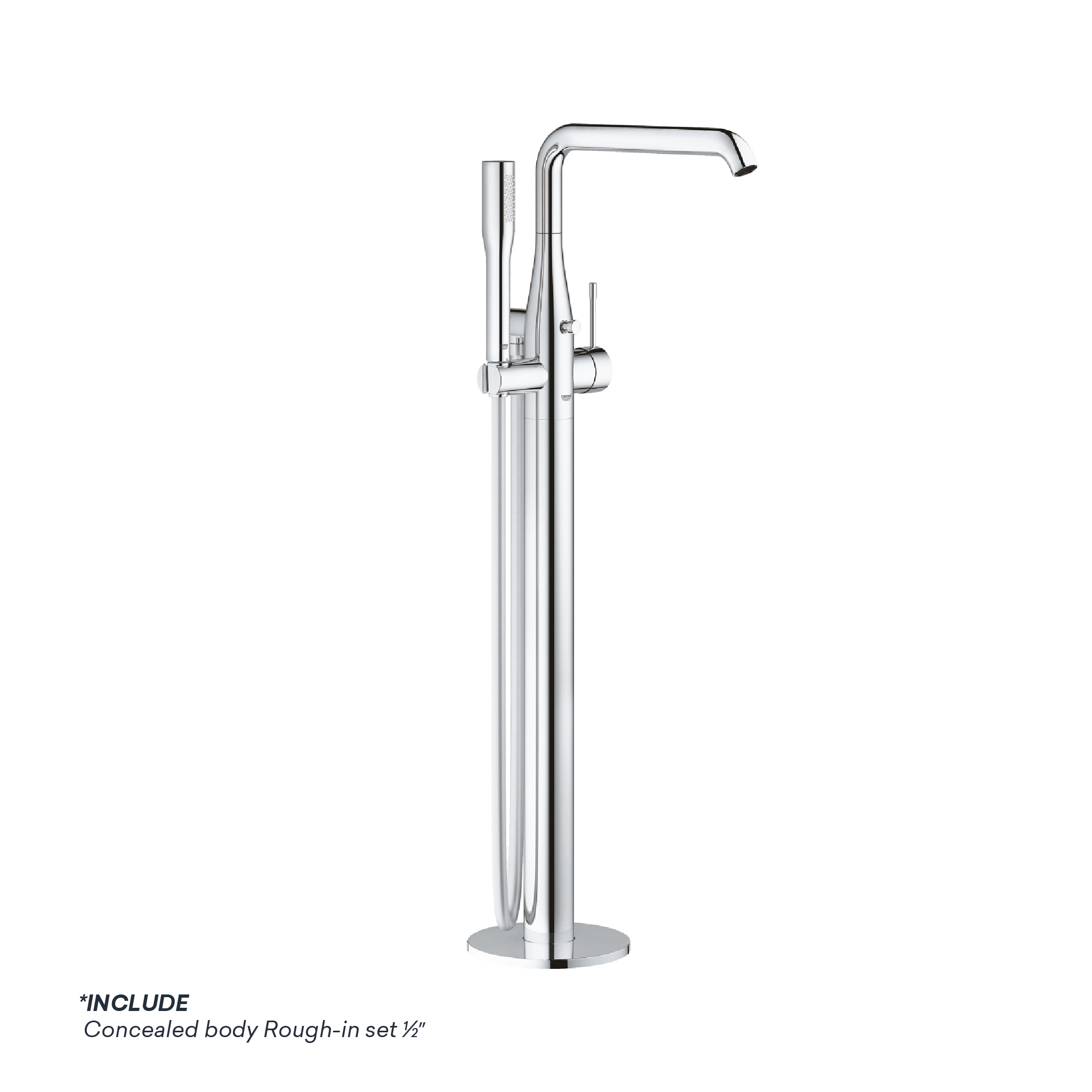 E-Com WEB - GROHE 7_23491001 + 29086000-01 GROHE ESSENCE S-LEVER BATH MIXER FLOORMOUNTED WITH CONCEALED BODY - Image 1