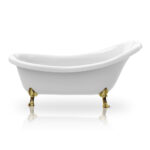 KNIEF VICTORIAN G FREESTANDING TUB, POLISHED BRASS FEET