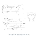 KNIEF VICTORIAN G FREESTANDING TUB, POLISHED BRASS FEET - Image 3