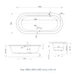 KNIEF BUILT-IN TUB + BATH TRAP INCLUDE OVERFLOW 1M - Image 3
