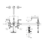 KOHLER OCCASION WIDESPREAD LAVATORY FAUCET L SHAPE SPOUT WITH LEVER HANDLE - Image 3