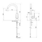 KOHLER TAUT TUBE SPOUT KITCHEN FAUCET MATTE BLACK - Image 3