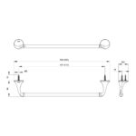 KOHLER ELLISTON 24' TOWEL BAR - Image 3