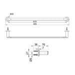 KOHLER KUMIN 24' TOWEL BAR - Image 3