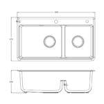 KOHLER CAIRN UNDERMOUNT DOUBLE BOWL KITCHEN SINK - Image 3