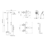 KOHLER JULY THERMOSTATIC 3 WAY BATH AND DUAL SHOWER COLUMN - Image 3