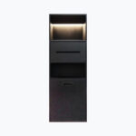 STERN KONZEPT STAINLESS STEEL REFUSE BIN NICHE MATTE BLACK