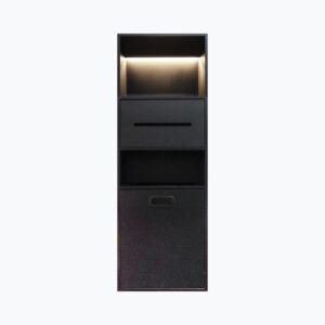STERN KONZEPT STAINLESS STEEL REFUSE BIN NICHE MATTE BLACK