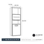 STERN KONZEPT STAINLESS STEEL REFUSE BIN NICHE MATTE BLACK - Image 3