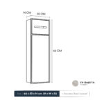 STERN KONZEPT STAINLESS STEEL TOILET BRUSH NICHE TEA APRICOT - Image 3