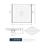 STERN KONZEPT SCREEN FLOOR DRAIN CHROME 20X20 CM - Image 3
