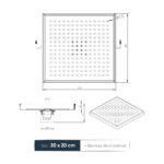 STERN KONZEPT SCREEN FLOOR DRAIN GOLD 20X20 CM - Image 3