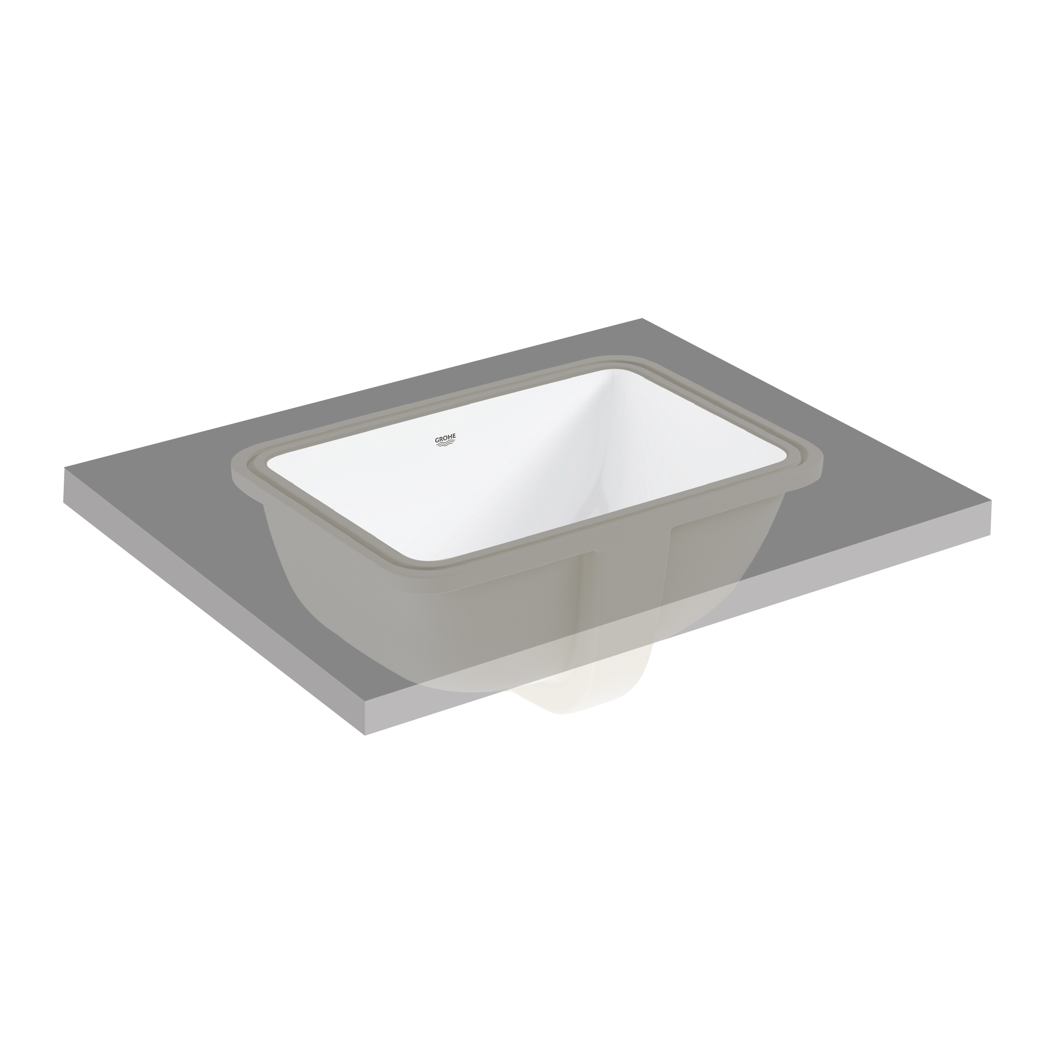 Grohe-101018SH00-01-1.jpg GROHE EURO CERAMIC UNDER COUNTER BASIN SQUARE 48, 101018SH00 - Image 1