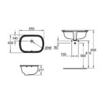 GROHE EUROSMART UNDER COUNTER BASIN OVAL 55 - Image 2