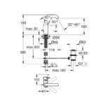 GROHE ESSENCE S-LEVER BASIN MIXER M-SIZE - Image 2