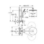 GROHE  EUPHORIA 260 SHOWER SYSTEM WITH BATH THERMOSTAT - Image 2