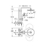 GROHE TEMPESTA COSMOPOLITAN 250 SHOWER SYSTEM WITH THERMOSTAT - Image 2