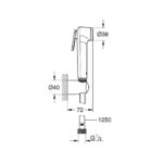 GROHE TEMPESTA-F TRIGGER SPRAY 30 WALL HOLDER SET - Image 2