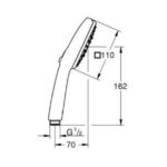 GROHE TEMPESTA CUBE 110 HANDSHOWER 3 SPRAYS - Image 2