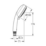 GROHE TEMPESTA COSMOPOLITAN 100 HAND SHOWER 4 SPRAYS - Image 2