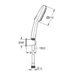 GROHE TEMPESTA CUBE 110 HANDSHOWER SET 3 SPRAYS - Image 2