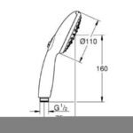 GROHE TEMPESTA 110 HANDSHOWER 3 SPRAYS - Image 2