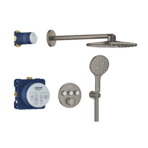 GROHTHERM SMARTCONTROL ROUND CONCEALED 3 FUNCT SHOWER SYSTEM 310