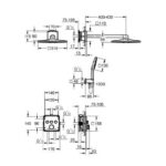 GROHTHERM SMARTCONTROL SQUARE CONCEALED 3 FUNCT SHOWER SYSTEM 310 - Image 2
